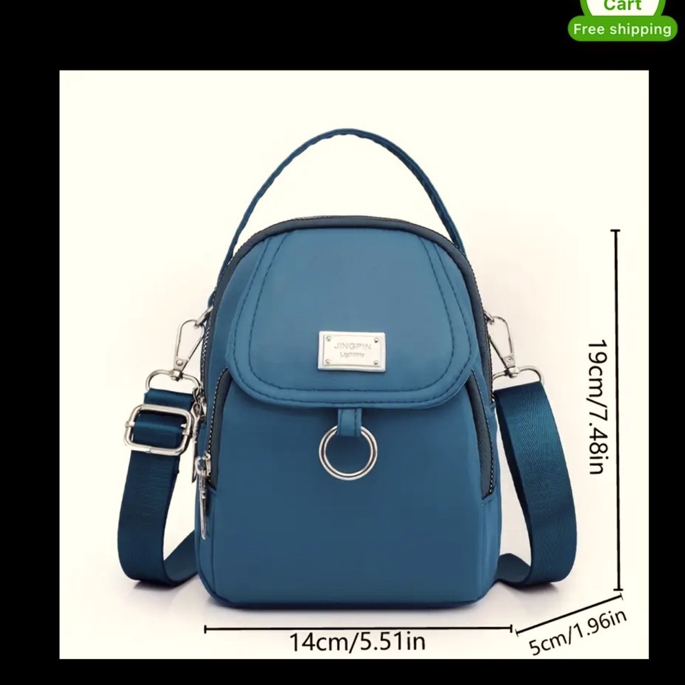 Light Green Crossbody Bag, has adjustable removable crossbody strap~New in pack. - Picture 2 of 7